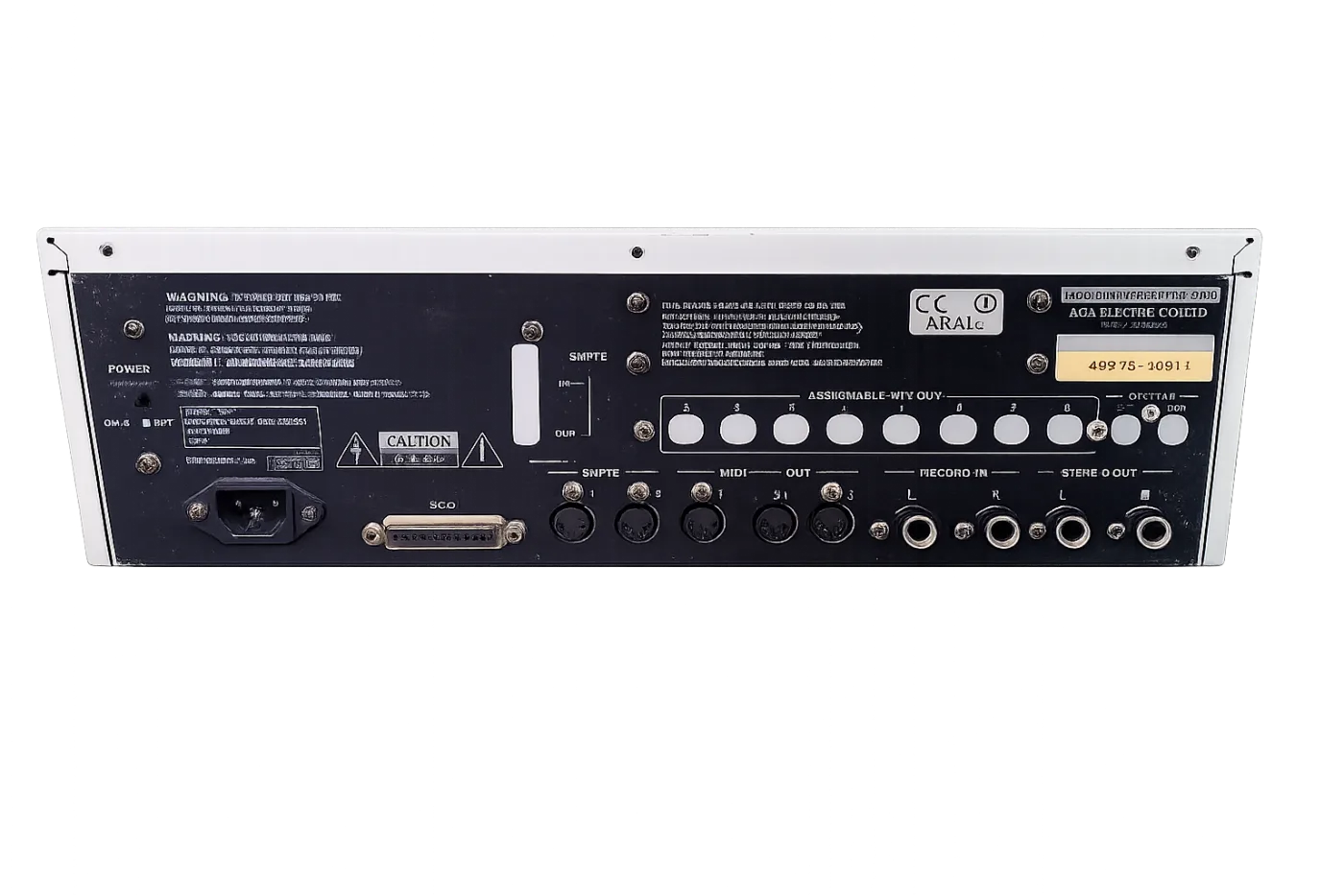 Akai MPC2000 rear connections