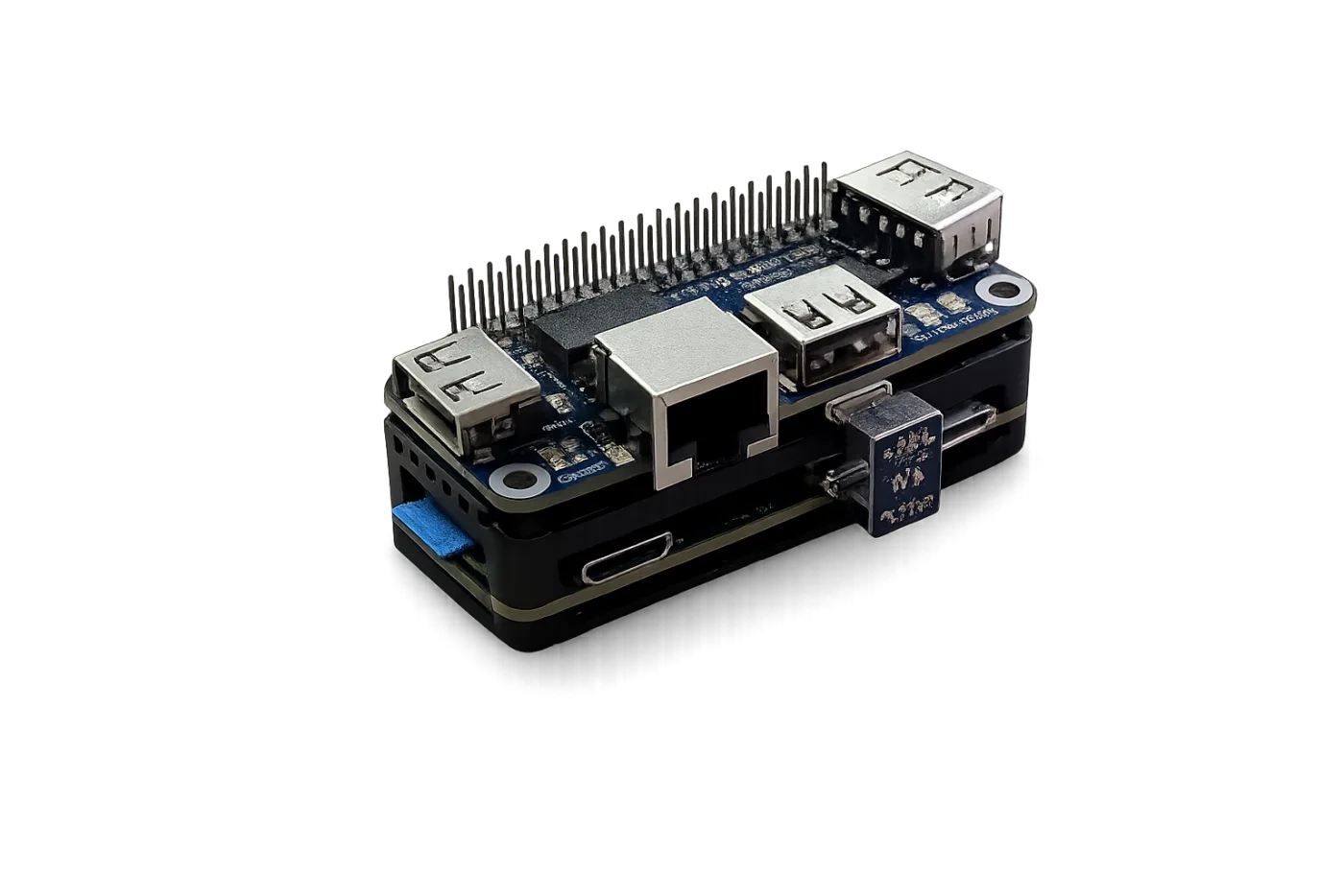 Ports on the Raspberry Pi Zero WH PoE kit